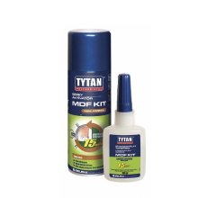 Клей двухкомпонентный цианакрилатный, для МДФ 200 мл./50 гр. Tytan Professional прозрачный