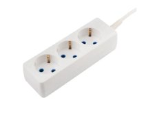 Удлинитель бытовой 3 гнезда 5м 3х 0,75мм2 с/з PREMIUM белый PROconnect