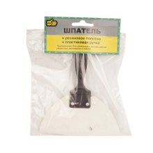 Шпатель 135 мм. резиновый, пластмассовая ручка, белый ПРОМИС