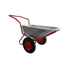 Тачка строительно-садовая  2-колесная 250 кг/110 л/0,7 мм/пневмо колесо PR14"х3,5-8/20 мм. П-образная ручка MAWIPRO