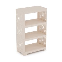 Этажерка 4-х секционная Плетёнка №2 (слон кость) (М2521)