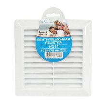 Решетка вентиляционная 175*175 мм. прям жал D=100 мм. разъемная с сеткой