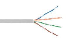 Кабель витая пара U/UTP Cat 5e 4х2х0,5х24AWG 305 м. solid indoor PVC серый REXANT