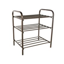 Этажерка 3-х ярусная для обуви (440*330*500 мм.) НИКА Комфорт (медный антик)