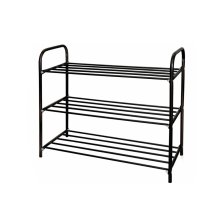 Этажерка 3-х ярусная для обуви (800*330*590 мм.) НИКА Комфорт (черный)
