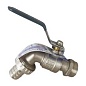 Кран водоразборный со штуцером ручка 3/4 AQUALINK