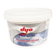Краска акриловая интерьерная 3 кг. матовая безупречно белая ICEBERG (разбавление до 20%) DYO