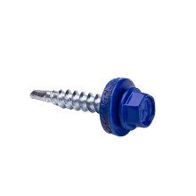 Саморез кровельный 5,5*25 (5002) (Ультрамарин) сверло шайба (250шт)