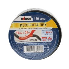 Изолента пвх 19 мм.*20м Черная UNIBOB 150мкн