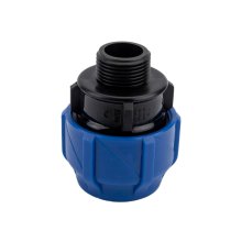 Муфта ПНД компрессионная соединительная нр/р 32х3/4" VALFEX