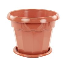 Горшок для цветов  Гармония 1,5 л. с поддоном (коричневый) (М1574)