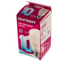 Лампа светодиодная OLL-A60-10 Вт-230 В-4000 K-E27 (груша) ОНЛАЙТ