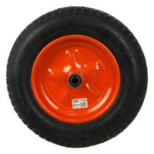 Колесо пневматическое 14"х3.50х8/16 мм. MAWIPRO оранжевое