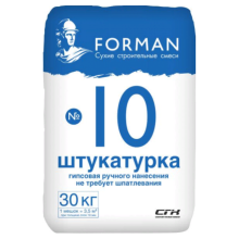 Штукатурка гипс 30 кг.и№10 ФОРМАН Professional