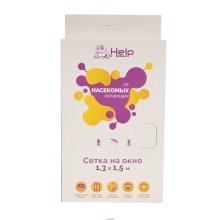 Сетка на окно ПРОТИВОМОСКИТНАЯ 130*150см с крепежной лентой HELP