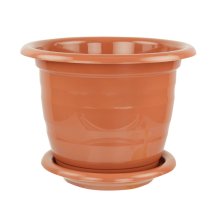 Горшок для цветов  Виола 2л с поддоном (коричневый) (М1531)
