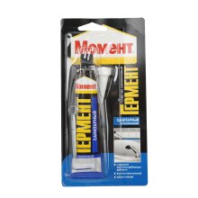 Герметик силиконовый санитарный ГЕРМЕНТ (прозрачный), 85 мл.