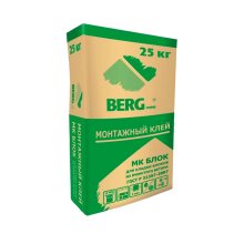 Клей монтаж для внутренних и наружных работ 25 кг. Газобетон BERGhome МК30П