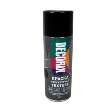 Краска аэрозольная акриловая 520 мл. структурная (чёрный текстурный) матовая DECORIX