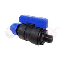 Кран шаровой ПНД компрессионный нр/р-цанга разборный PN16 25х3/4  VALFEX