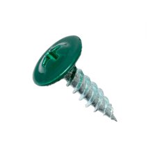 Саморез ШСММ 13/14*4,2 прессшайба острый цинк (6005) Зеленый мох (200 шт.)