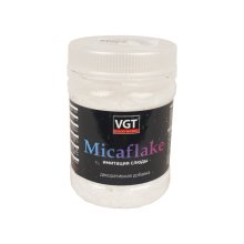 Добавка декоративная 0,09кг ВГТ Micaflake (имитация слюды)  800 мкм серебристо-белый