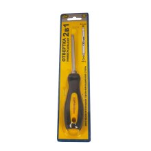 Отвертка универсальная 2 в 1 хромованадиевая сталь, 6,3* Ph 2*100 мм. двухкомпонентная ручка ПРОМИС