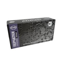 Перчатки нитриловые М черные AVIORA (100 шт.)