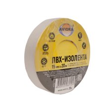 Изолента пвх 15 мм.*20 м. Белая AVIORA