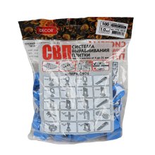 Зажим СВП 1,0мм 100шт Ворота синий  д/крупноформат плитки 779-1010 DECOR LEVEL (24)