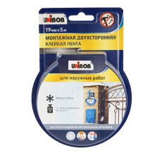 Лента двухсторонняя 19 мм.* 5м UNIBOB