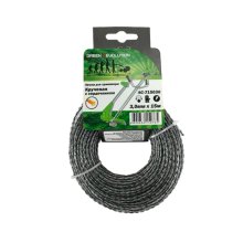 Леска для триммера 3,0х15м крученая с сердечником нейлоновая Green Revolution