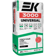 Клей плиточный для внутренних и наружных работ 25 кг. ЕК 3000 UNIVERSAL EK