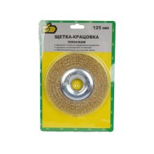 Щетка крацовка, для шлифовальной машины стальная плоская 125/22 мм. ПРОМИС