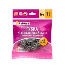 Губка для посуды 16 г. металлическая спираль PATERRA