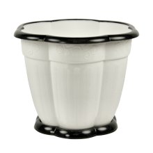 Горшок для цветов  Восторг 1,5 л. с поддоном (белый) (М1234)