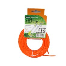 Леска для триммера 3,0х15м крученый квадрат нейлоновая Green Revolution