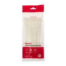 Хомут 3,6х200мм нейлон (белый) (100 шт) REXANT