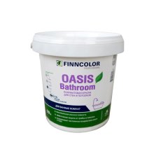 Краска акриловая 0,9 л.  для влажный помещений база A полуматовая Finncolor OASIS BATHROOM