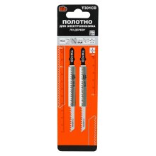 Полотно электролобзика по дереву, прямой чистый рез, HCS, глубина 65 мм., T301CD, 2 шт. ПРОМИС