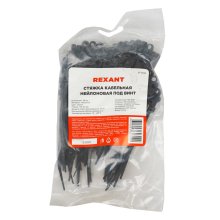 Хомут 3,6х100 мм. нейлоновый под винт (черный) (100 шт.) REXANT