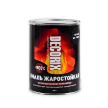 Эмаль жаростойкая 1000ºС  0,8кг черный DECORIX (6) (ЭК)