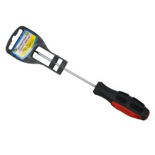 Отвертка шлицевая 3,2*100 мм. хромованадиевая сталь, двухкомпонентная ручка ПРОМИС