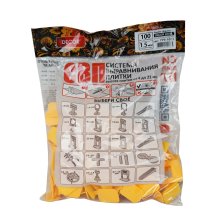 Зажим СВП 1,5 мм. 100 шт. Ворота жёлтый для крупноформатной плитки 779-1015 DECOR LEVEL