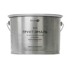 Грунт-эмаль по ржавчине 3в1 10 кг. белый (RAL 9003) матовый быстросохнущий Elcon