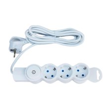 Удлинитель сетевой Mi303 3*1.00 мм. выключатель 3 гнезда 3 м. с заземлением Спутник