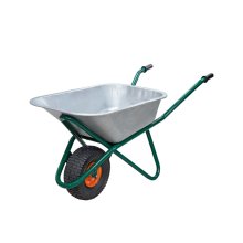 Тачка строительная 1-колесная 300 кг./120 л./0,8 мм./пневматическое колесо PR16 (6.0х6) втулка 20 мм. MAWIPRO