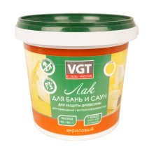 Лак акриловый для бань и саун 0,9 кг. ВГТ