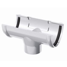 Воронка желоба 125/90 мм. (001 SSAB), белый металл