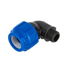 Отвод ПНД компрессионный нр/р 20х3/4  VALFEX